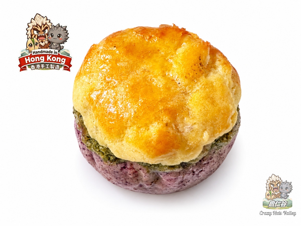 Purple Sweet Potato Fresh Pineapple Puff